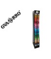 Expositor guarro metalico vacio 36 estantes para cartulina iris din a4 185 gr 30x40x200 cm