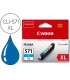 Ink jet canon cli 571xl pixma mg6852 ts6050 ts8050 cian 500 pag