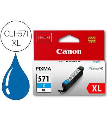 Ink jet canon cli 571xl pixma mg6852 ts6050 ts8050 cian 500 pag