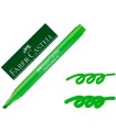 Rotulador faber fluorescente textliner 38 verde