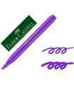 Rotulador faber fluorescente textliner 38 violeta