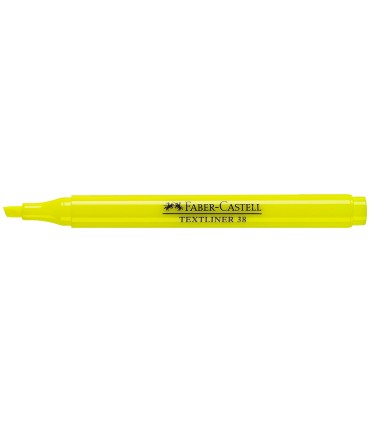 Rotulador faber fluorescente textliner 38 amarillo