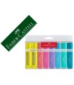 Rotulador faber fluorescente 1546 color pastel estuche 8 unidades surtidas