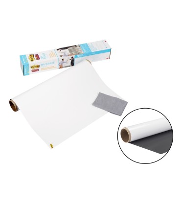 Pizarra blanca post it super sticky adhesiva removible rollo 1219x1829 cm