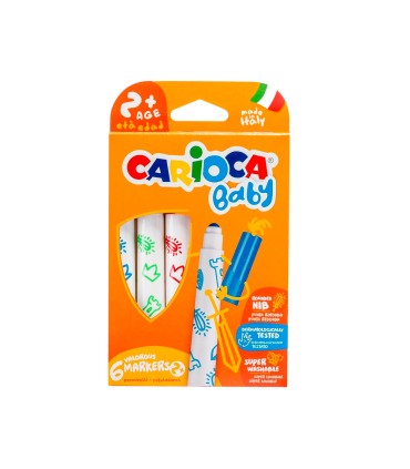 Rotulador carioca baby 2 anos caja 6 colores surtidos