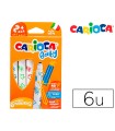 Rotulador carioca baby 2 años caja 6 colores surtidos