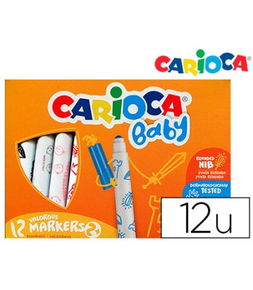 Rotulador carioca baby 2 anos caja 12 colores surtidos