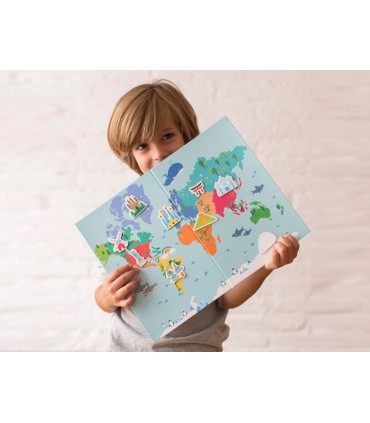 Juego apli didactico magnetico mapa mundi 40 piezas