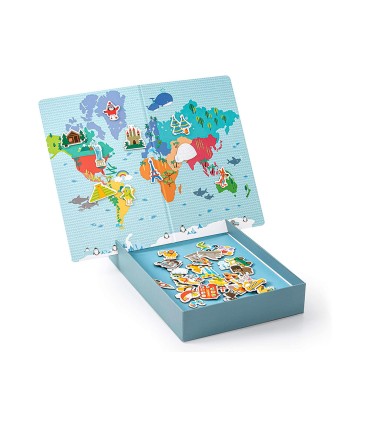 Juego apli didactico magnetico mapa mundi 40 piezas