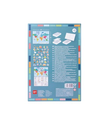 Juego apli didactico magnetico mapa mundi 40 piezas