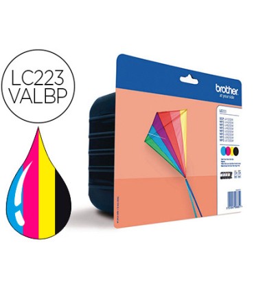 Ink jet brother lc 223valbp dcpj4120dw mfcj4420dw 4620dw 5320dw pack de 4 colores 550 paginas