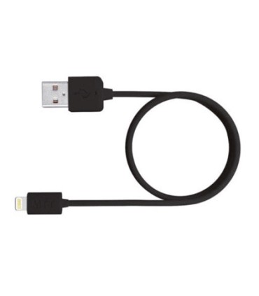 Cable usb 20 a apple lightning mediarange usb 20 longitud de cable 1 mt negro