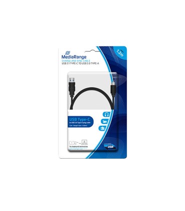 Cable usb 31 tipo c a usb 30 tipo a mediarange longitud del cable 12 mt negro