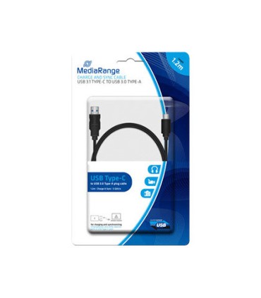 Cable usb 31 tipo c a usb 30 tipo a mediarange longitud del cable 12 mt negro