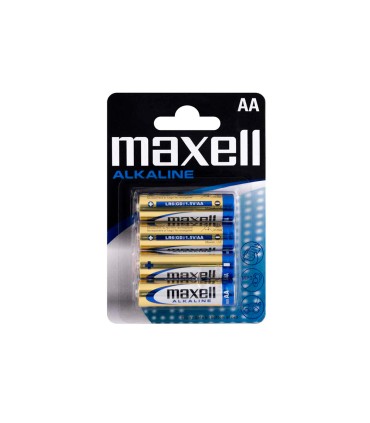 Pila maxell alcalina 15 v tipo aa lr06 blister de 4 unidades