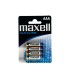 Pila maxell alcalina 15 v tipo aaa lr03 blister de 4 unidades