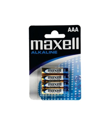 Pila maxell alcalina 15 v tipo aaa lr03 blister de 4 unidades