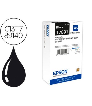 Ink jet epson t7891xxl wf 5110 5190 5620 5690 negro alta capacidad