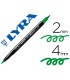 Rotulador lyra aqua brush acuarelable doble punta fina y pincel verde