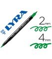 Rotulador lyra aqua brush acuarelable doble punta fina y pincel verde