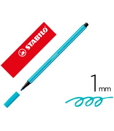 Rotulador stabilo acuarelable pen 68 azul cobalto 1 mm