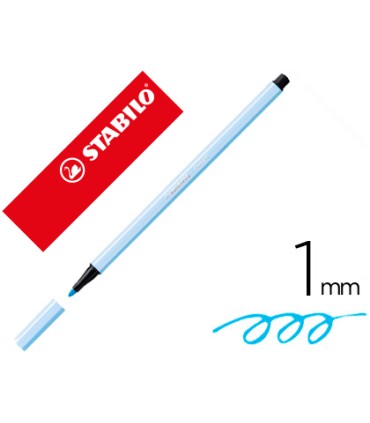 Rotulador stabilo acuarelable pen 68 azul claro 1 mm