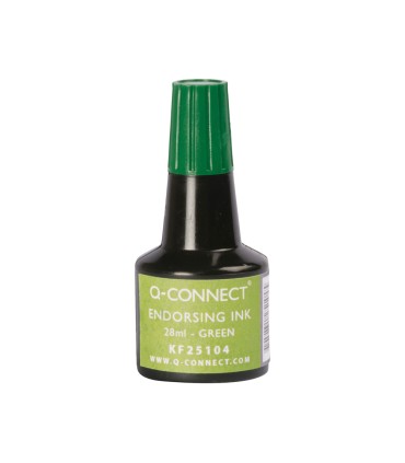 Tinta tampon q connect verde bote 28 ml