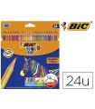 Lapices de colores bic evolution stripes caja de 24 colores surtidos