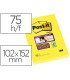 Bloc de notas adhesivas quita y pon post it super sticky rayado amarillo ultra 102x152 mm