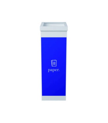 Contenedor papelera reciclaje paperflow con tapa poliestireno para papeles 60 l 76x363x263 cm