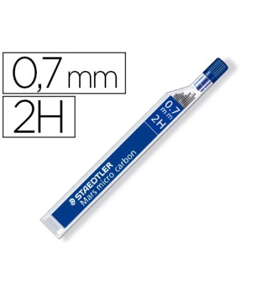 Minas staedtler mars micro grafito 07 mm 2h tubo con 12 unidades