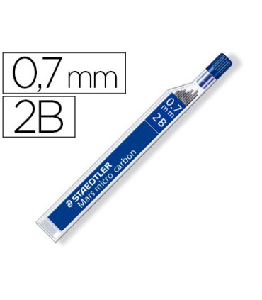 Minas staedtler mars micro grafito 07 mm 2b tubo con 12 unidades