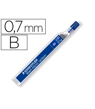 Minas staedtler mars micro grafito 07 mm b tubo con 12 unidades