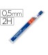 Minas staedtler mars micro grafito 05 mm 2h tubo con 12 unidades