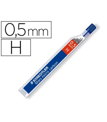 Minas staedtler mars micro grafito 05 mm h tubo con 12 unidades