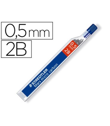 Minas staedtler mars micro grafito 05 mm 2b tubo con 12 unidades