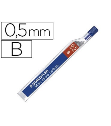 Minas staedtler mars micro grafito 05 mm b tubo con 12 unidades