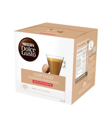 Cafe dolce gusto cortado descafeinado caja monodosis de 16 unidades