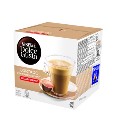 Cafe dolce gusto cortado descafeinado caja monodosis de 16 unidades