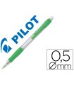 Portaminas pilot super grip verde claro 0,5 mm sujecion de caucho