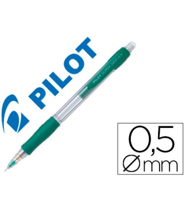 Portaminas pilot super grip verde 05 mm sujecion de caucho