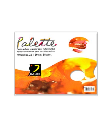 Paleta papel dalbe desechable din a4 40 hojas 60 gr