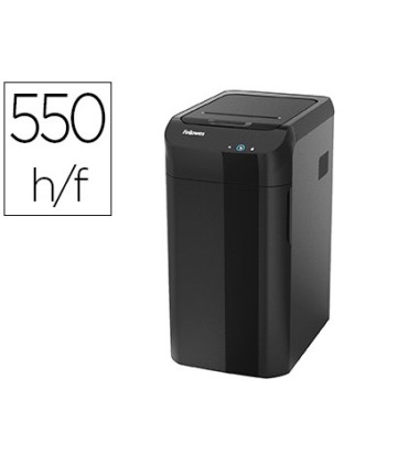 Destructora de documentos fellowes automax 550c capacidad de corte 550 hojas particulas destruye tarjeta cd