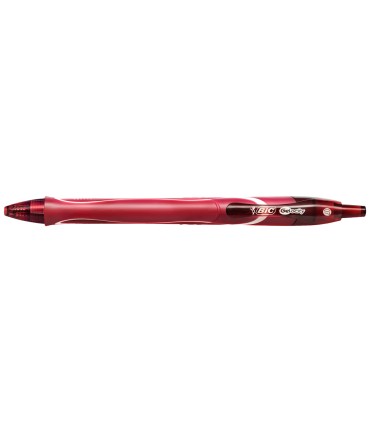 Boligrafo bic gelocity quick dry retractil tinta gel rojo punta de 07 mm