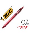 Boligrafo bic gelocity quick dry retractil tinta gel rojo punta de 0,7 mm