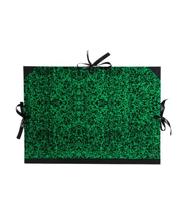 Carpeta dibujo canson classic 52x72 cm con lazos marmol verde