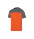 Camiseta de algodon deltaplus color gris naranja talla 3xl