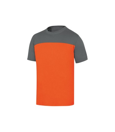 Camiseta de algodon deltaplus color gris naranja talla 3xl