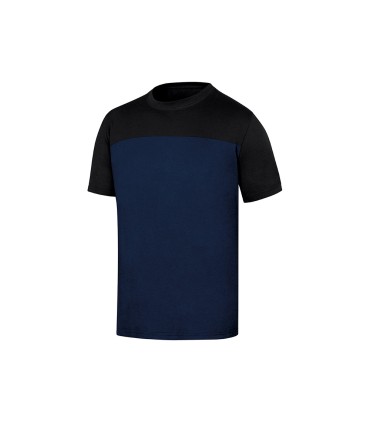 Camiseta de algodon deltaplus color azul negro talla 3xl