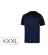 Camiseta de algodon deltaplus color azul negro talla 3xl